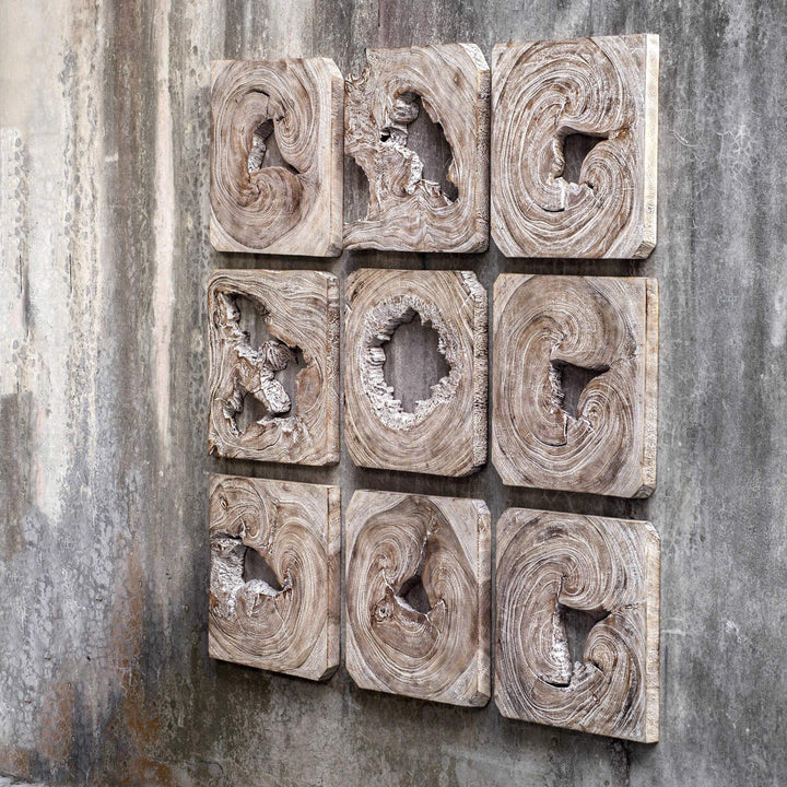 BAHATI WOOD WALL ART | SET OF 9