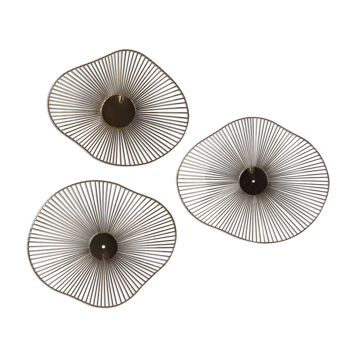 AVARIE GOLD METAL WALL ART | SET OF 3