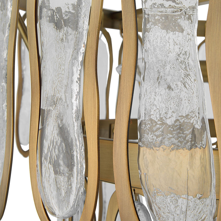 AURELIE 9 LIGHT ANTIQUE BRASS PENDANT