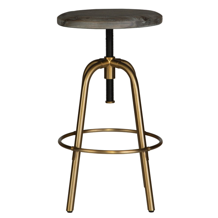 REVOLVE ADJUSTABLE BRASS COUNTER STOOL