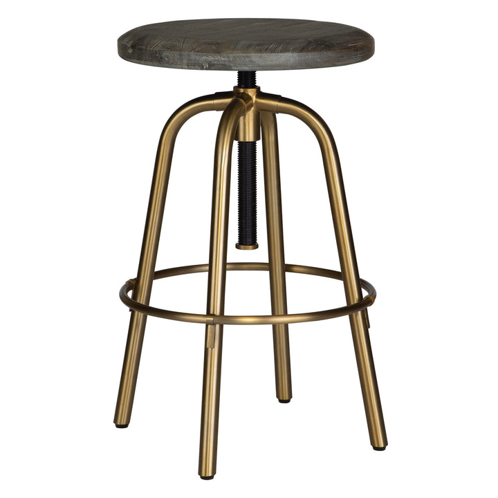 REVOLVE ADJUSTABLE BRASS COUNTER STOOL