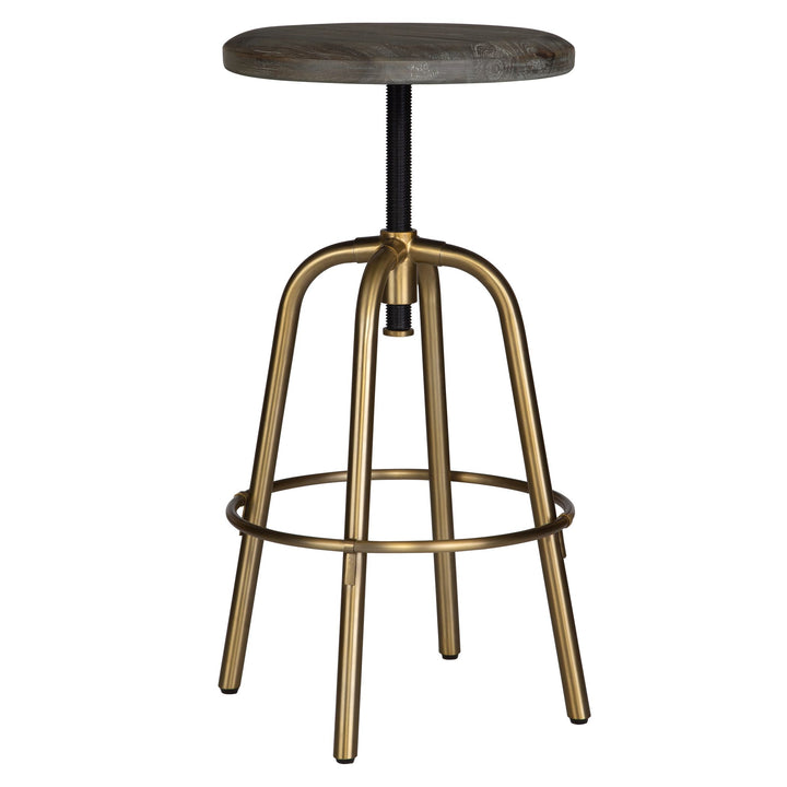 REVOLVE ADJUSTABLE BRASS COUNTER STOOL