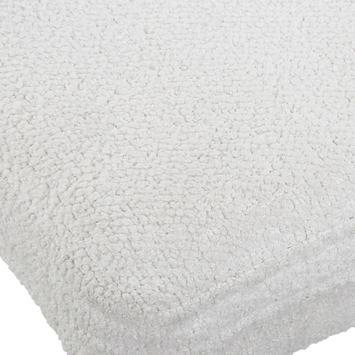 ASCEND WHITE BOUCLE + GOLD COUNTER STOOL