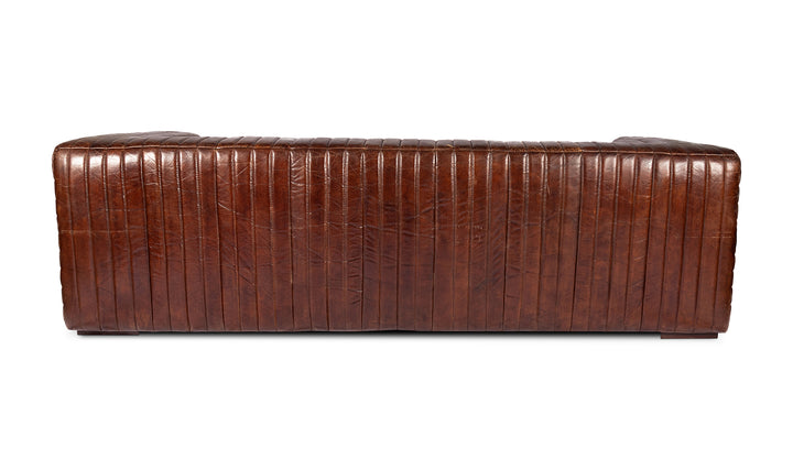 CASTLE VINTAGE LEATHER SOFA: DARK BROWN