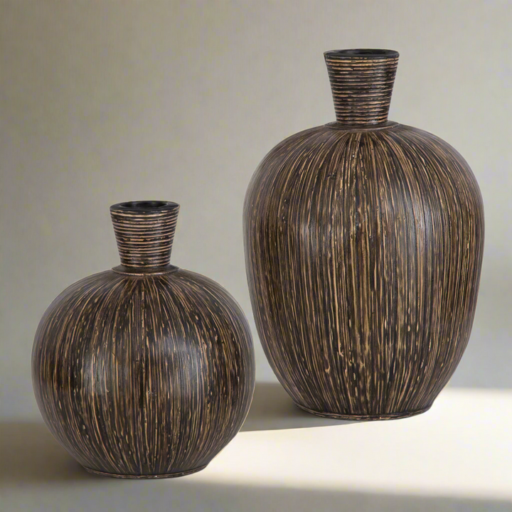 ISLANDER BAMBOO STRIPED VASES