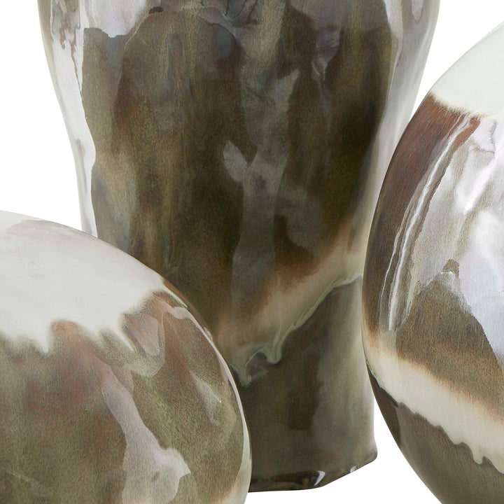 EARTHFLOW GLAZED VASES | SET OF 3