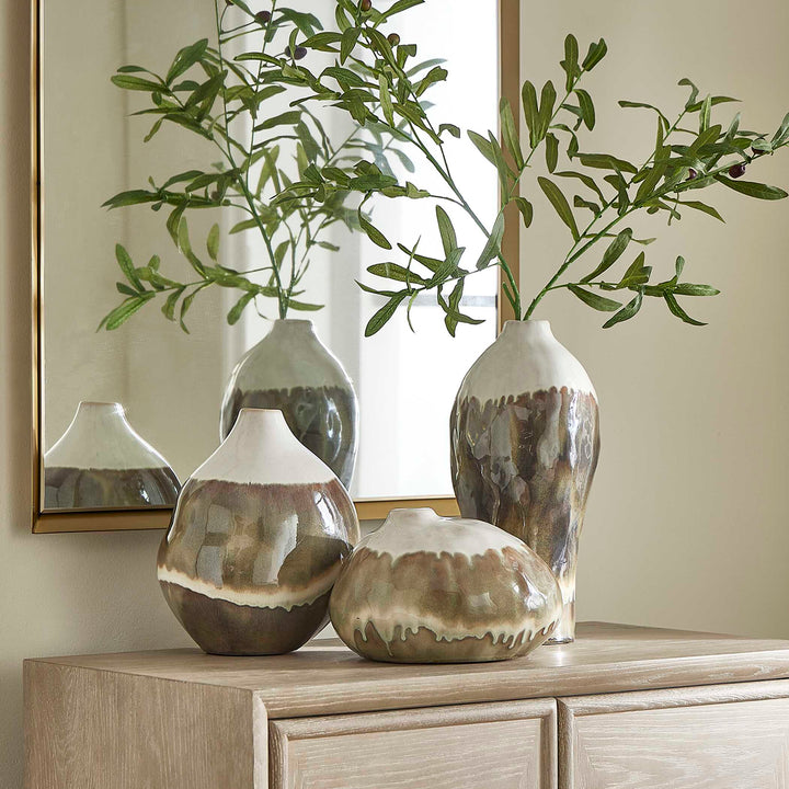 EARTHFLOW GLAZED VASES | SET OF 3