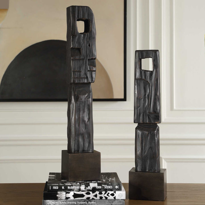 CIPHER TOTEM SCULPTURES | SET OF 2