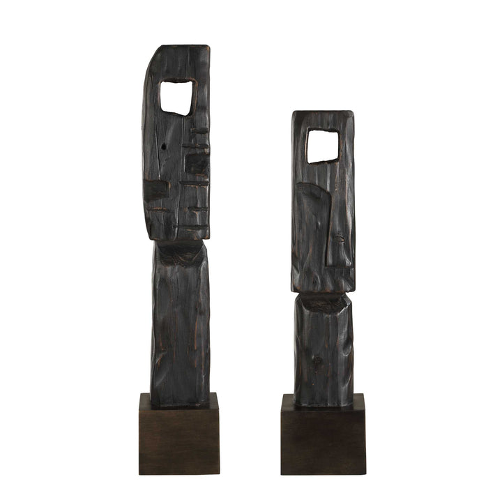 CIPHER TOTEM SCULPTURES | SET OF 2