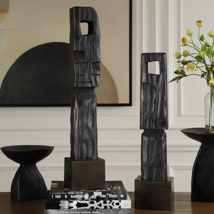 CIPHER TOTEM SCULPTURES | SET OF 2