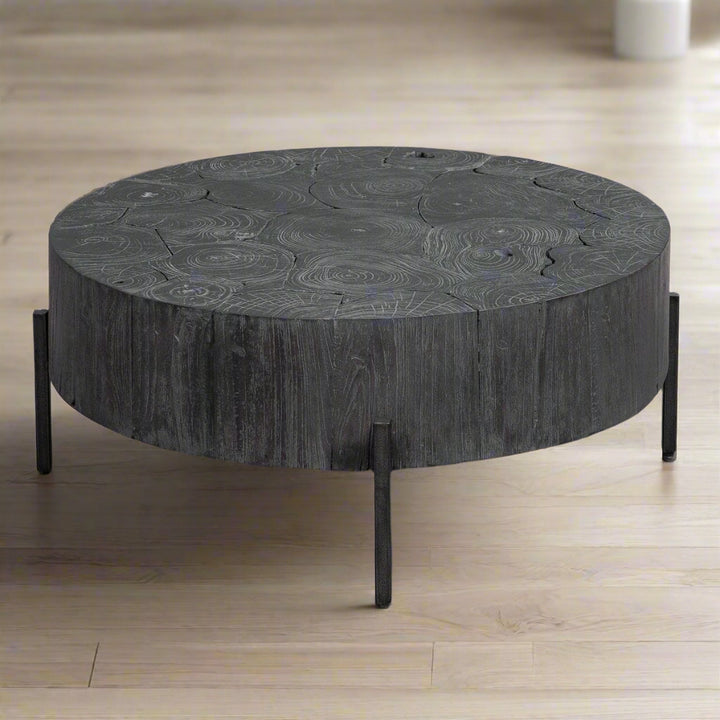ADJOIN RUSTIC BLACK COFFEE TABLE