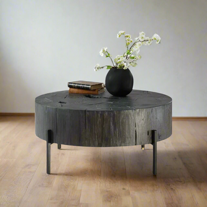 ADJOIN RUSTIC BLACK COFFEE TABLE