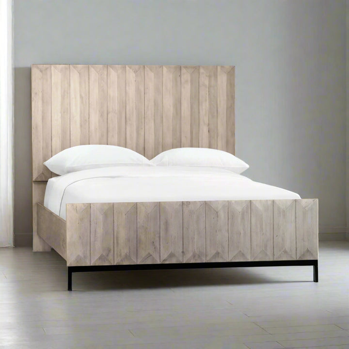 ALDWELL GREY WASH PANEL BED