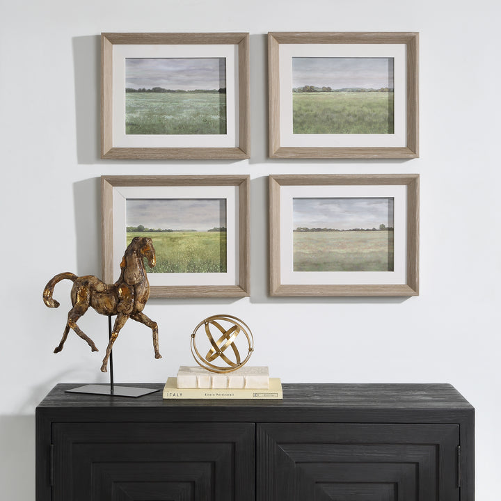 "QUIET MEADOWS" FRAMED PRINTS | SET OF 4