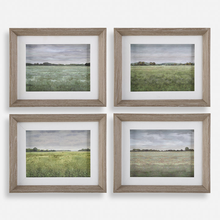 "QUIET MEADOWS" FRAMED PRINTS | SET OF 4