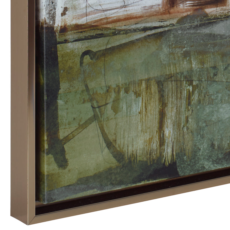 "THE BOARDWALK" FRAMED ABSTRACT CANVAS ART