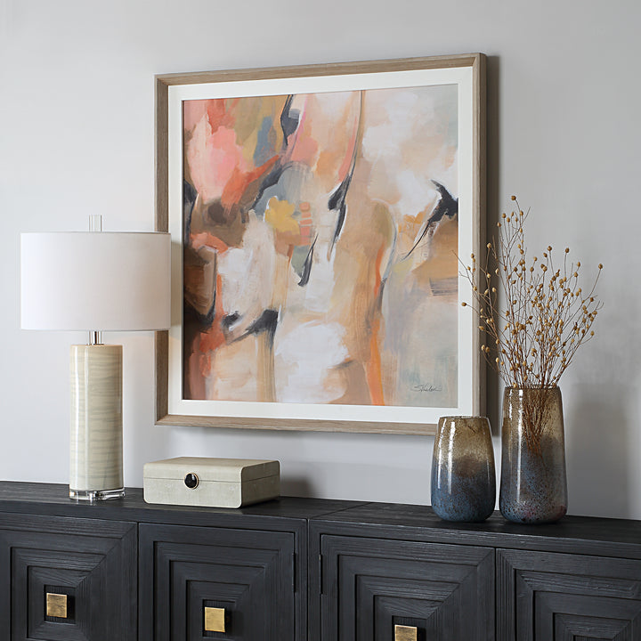 "UPHILL FRAMED" ABSTRACT FRAMED PRINT