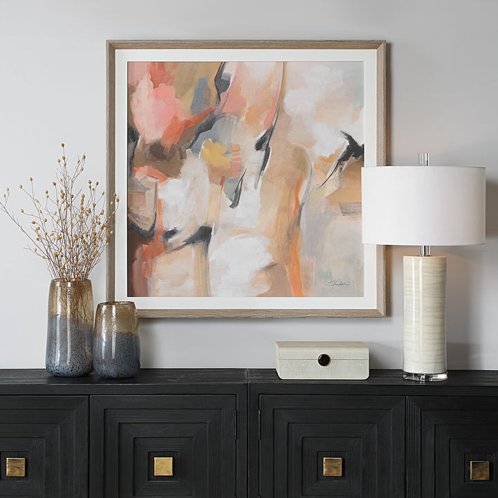 "UPHILL FRAMED" ABSTRACT FRAMED PRINT