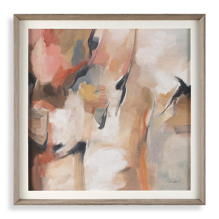 "UPHILL FRAMED" ABSTRACT FRAMED PRINT