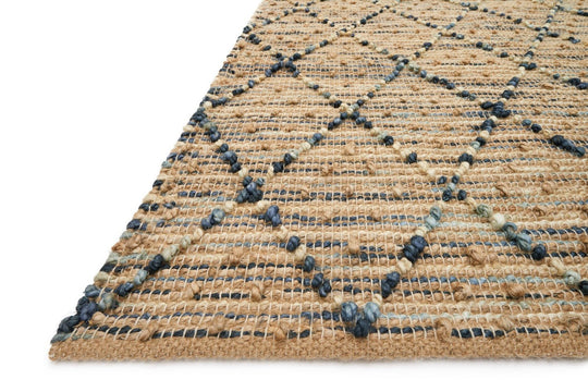 BEACON HANDWOVEN JUTE RUG: NAVY