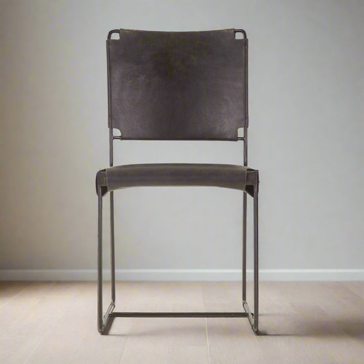BUFFALO LEATHER DINING CHAIR