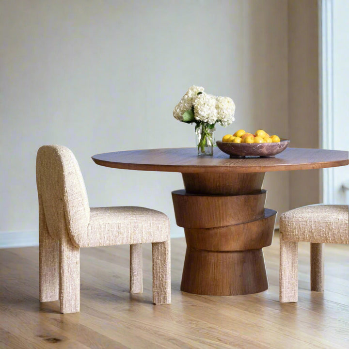 BRIE DINING CHAIR: NAPA BEIGE BOUCLE