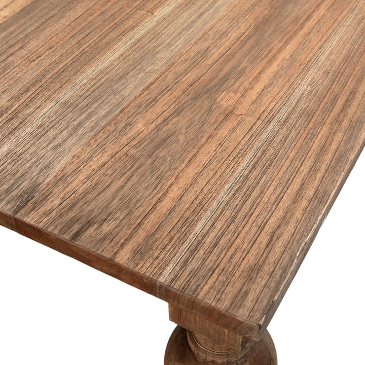 CAMPBELL ANTIQUE TURNED LEG DINING TABLE