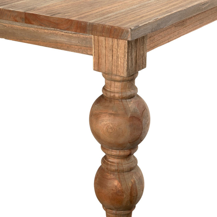 CAMPBELL ANTIQUE TURNED LEG DINING TABLE