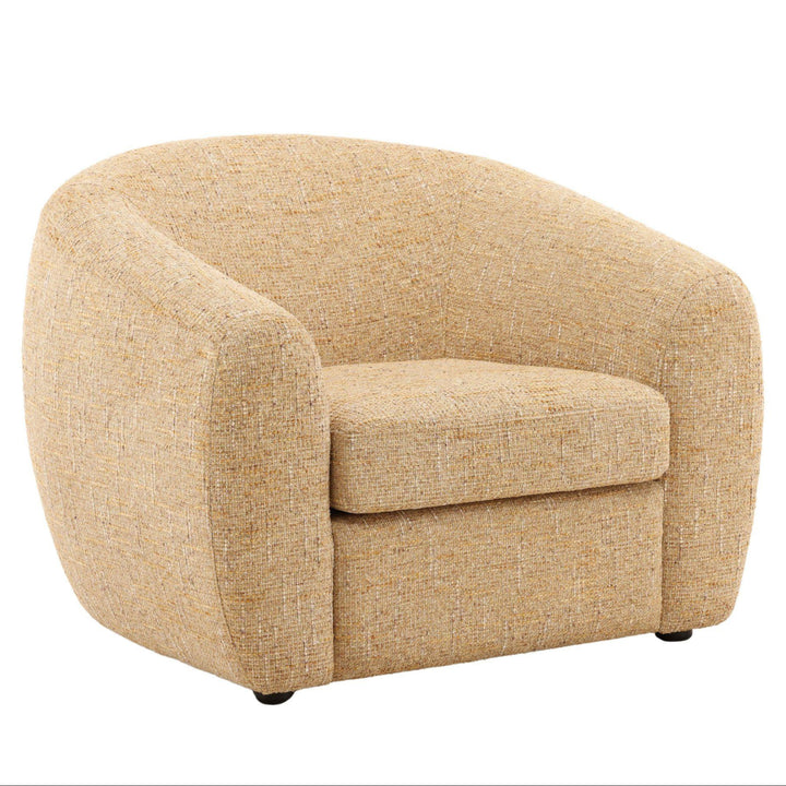 Beige armchair on a white background