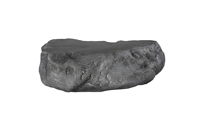 CAST STONE BOULDER INDOOR-OUTDOOR COFFEE TABLE: CHARCOAL