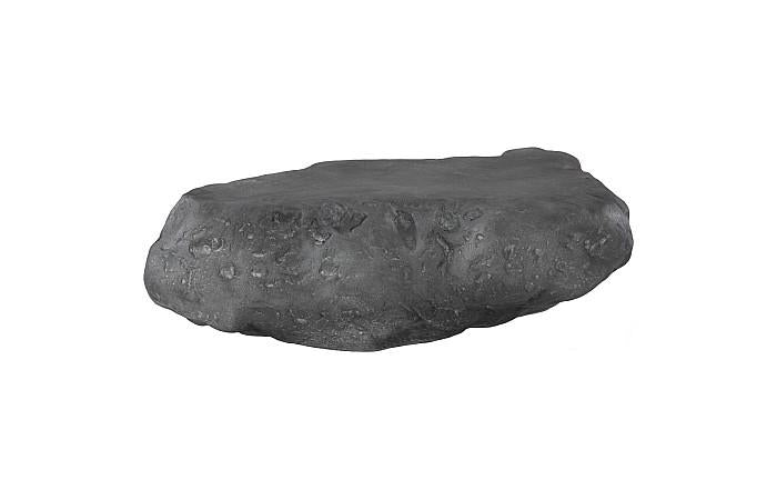 CAST STONE BOULDER INDOOR-OUTDOOR COFFEE TABLE: CHARCOAL