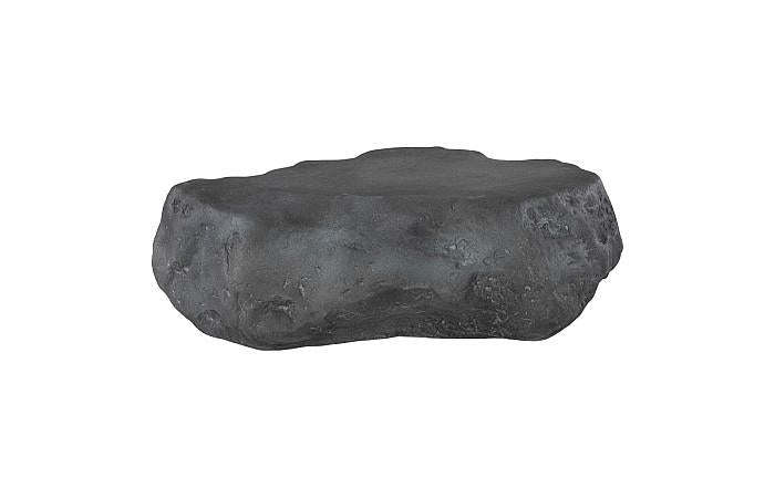 CAST STONE BOULDER INDOOR-OUTDOOR COFFEE TABLE: CHARCOAL