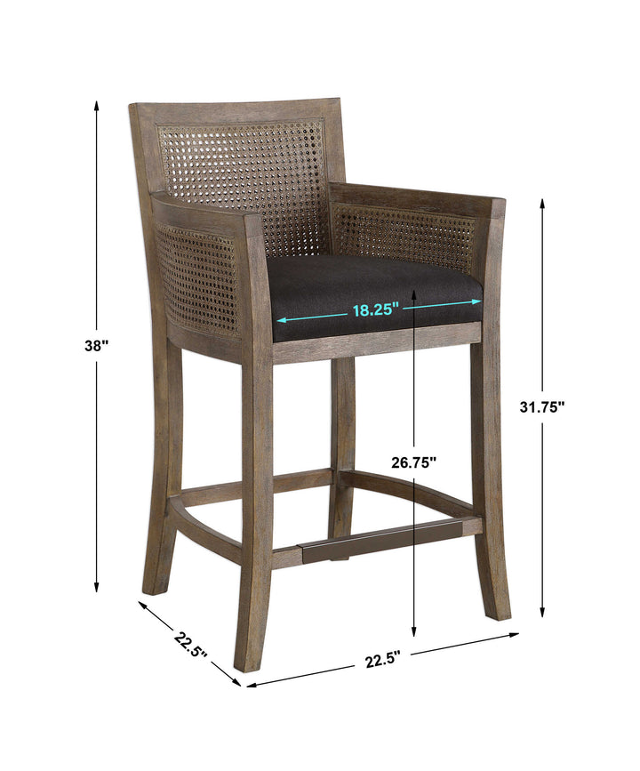ENCORE CANE BACK COUNTER STOOL