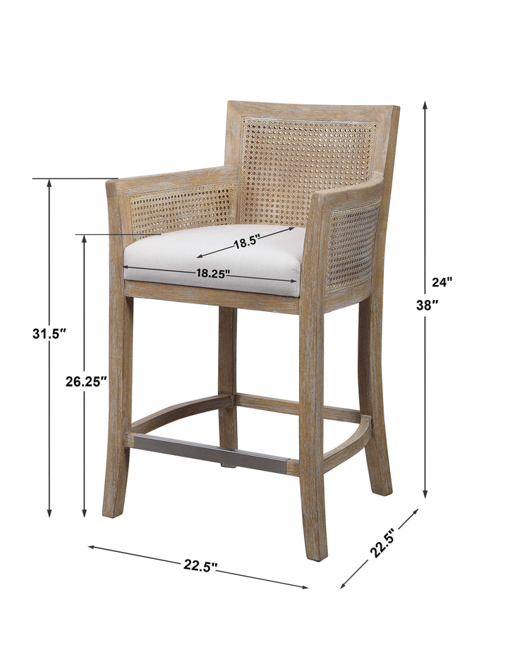 ENCORE CANE BACK COUNTER STOOL