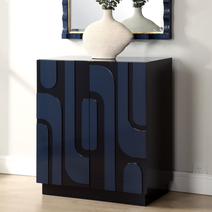 VALERIA GLOSSY BLUE CABINET