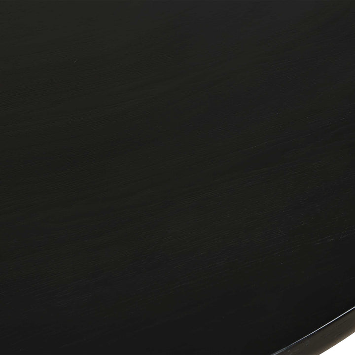 HERSCH 60"RD EBONY OAK DINING TABLE