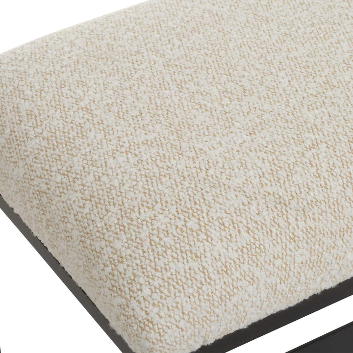HALSTON BOUCLE UPHOLSTERED BENCH