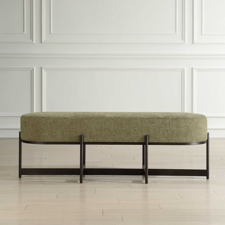 MERINO MOSS TEXTURED CHENILLE BENCH