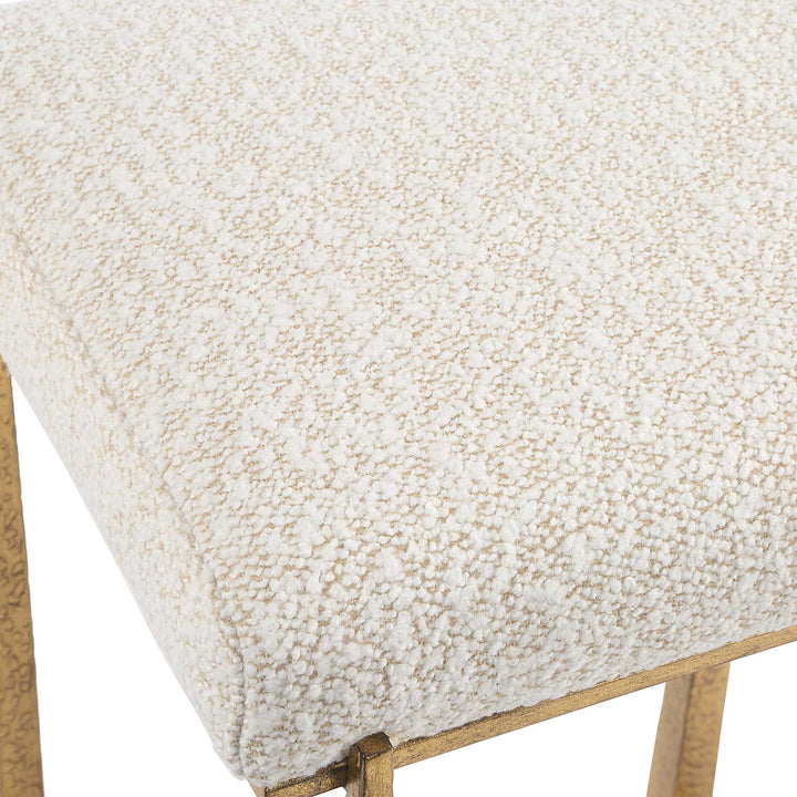 MIDAS NATURAL BOUCLE + GOLD COUNTER STOOL