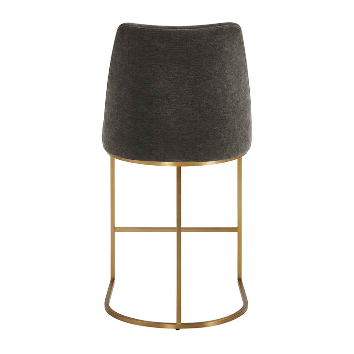 HANNI CHARCOAL VELVET COUNTER STOOL