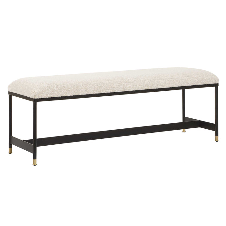 HALSTON BOUCLE UPHOLSTERED BENCH