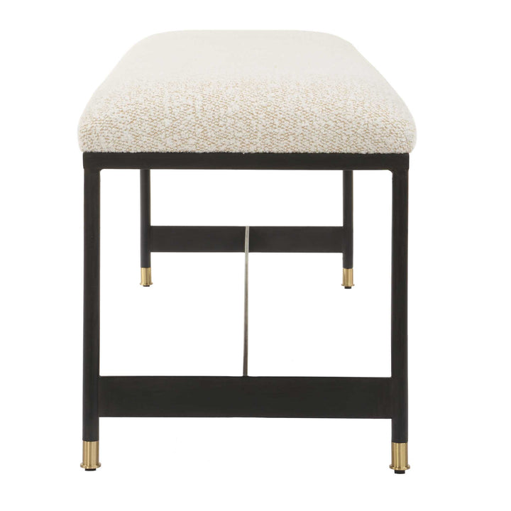 HALSTON BOUCLE UPHOLSTERED BENCH
