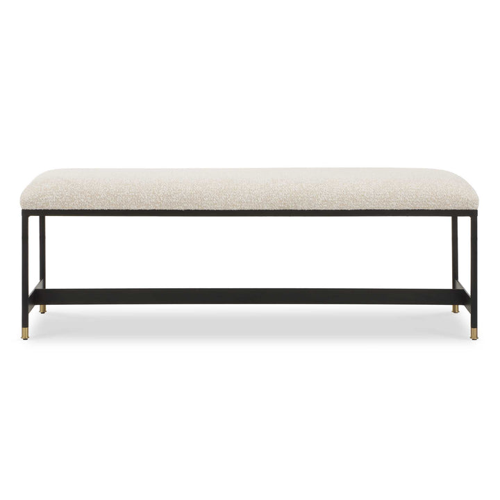 HALSTON BOUCLE UPHOLSTERED BENCH