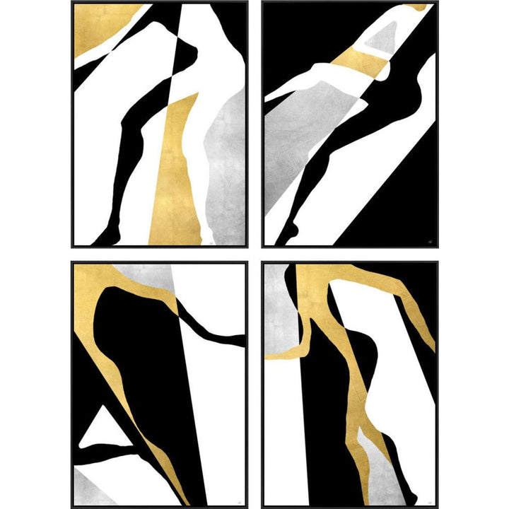 "HUMAN CONTOUR" CANVAS ART SERIES GILD GOLD & SILVER