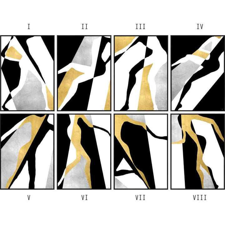 "HUMAN CONTOUR" CANVAS ART SERIES GILD GOLD & SILVER