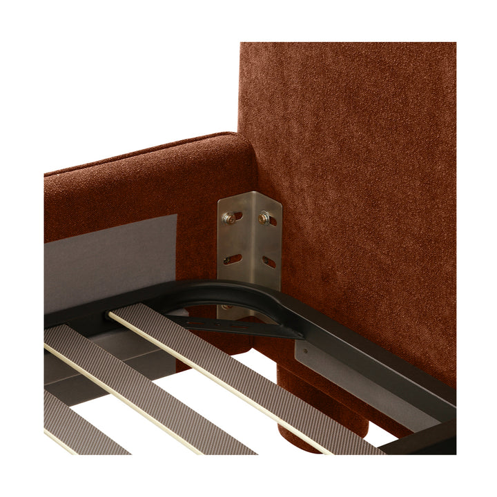 ICHIGO RUST VELVET UPHOLSTERED BED