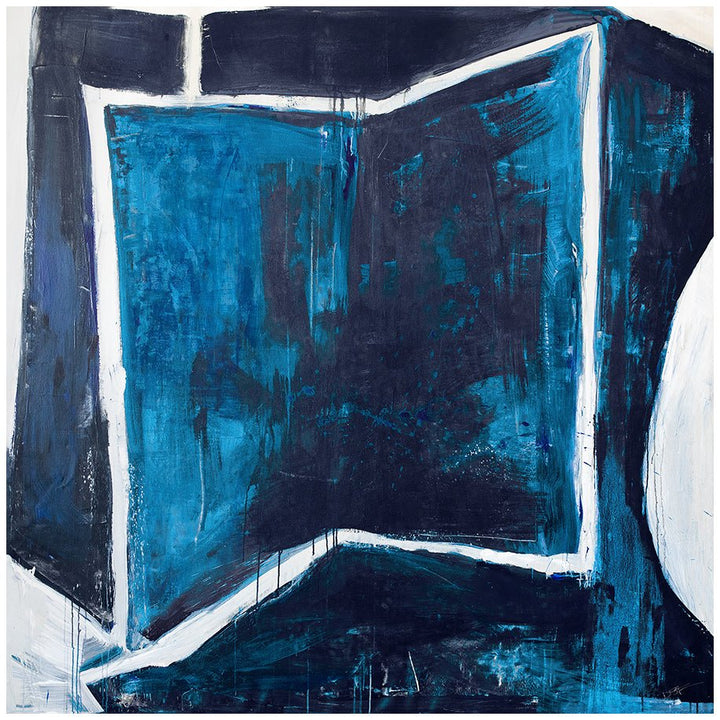 "INDIGO ANGLES" CANVAS ART