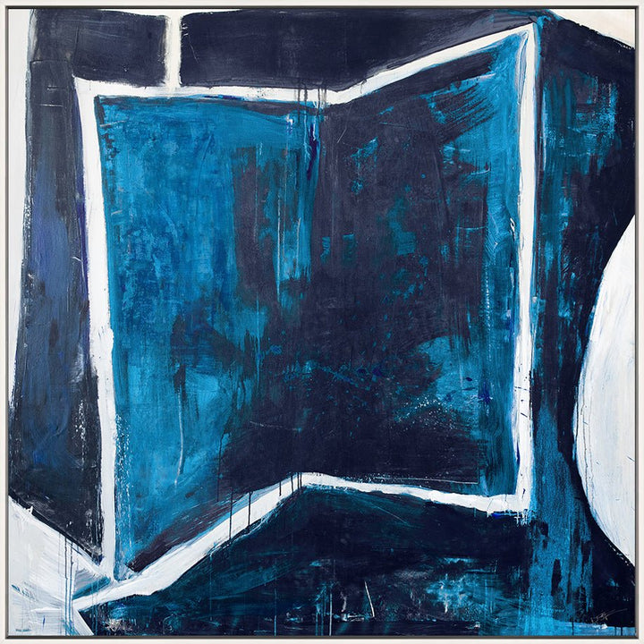 "INDIGO ANGLES" CANVAS ART
