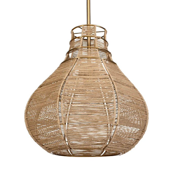 HESTIA 1 LIGHT NATURAL ROPE PENDANT