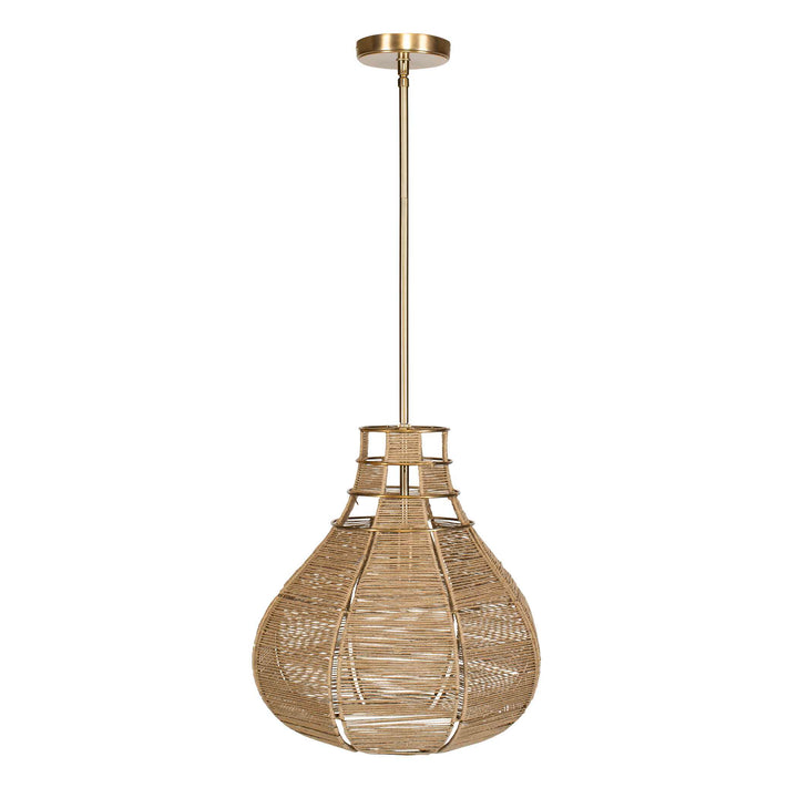 HESTIA 1 LIGHT NATURAL ROPE PENDANT